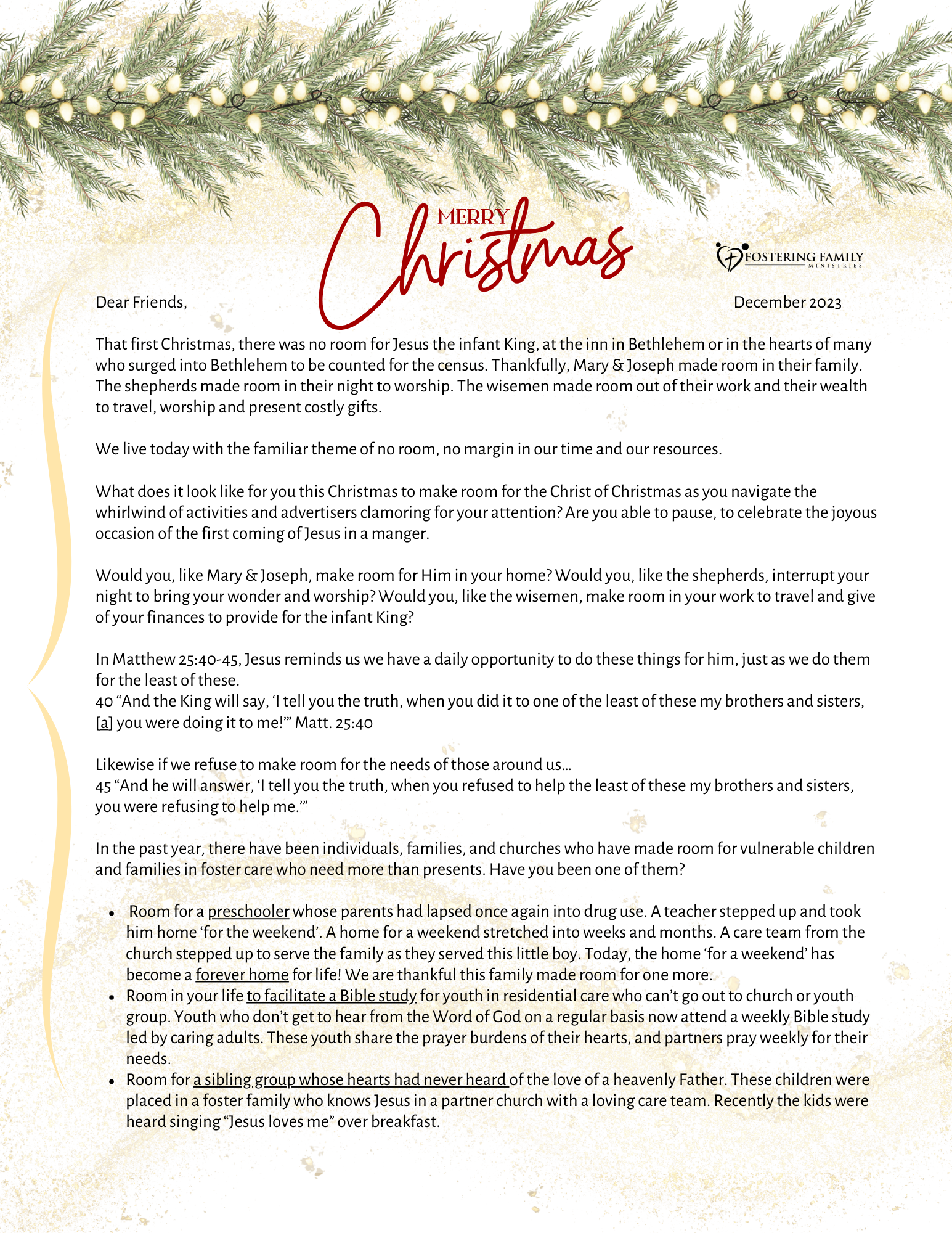 Christmas Newsletter 2023